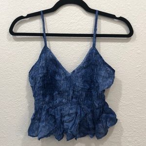 Cotton Candy, blue tie dye tank top,